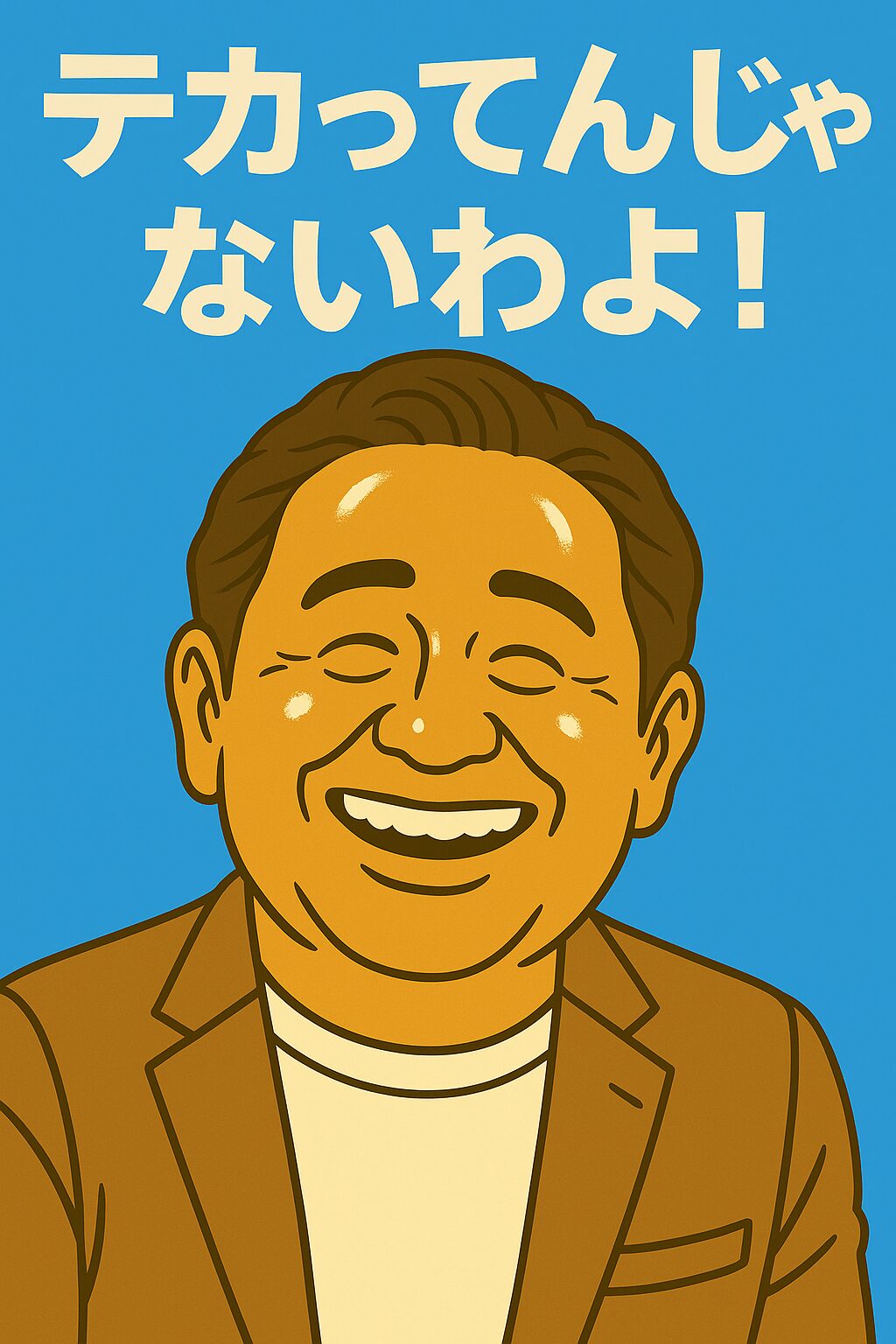 40代男性 テカリ対策 イラスト