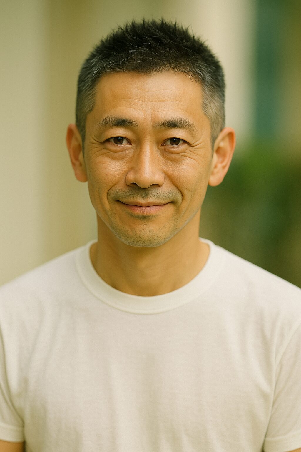 短髪ベリーショートの40〜50代男性。清潔感とアクティブ感の王道スタイル